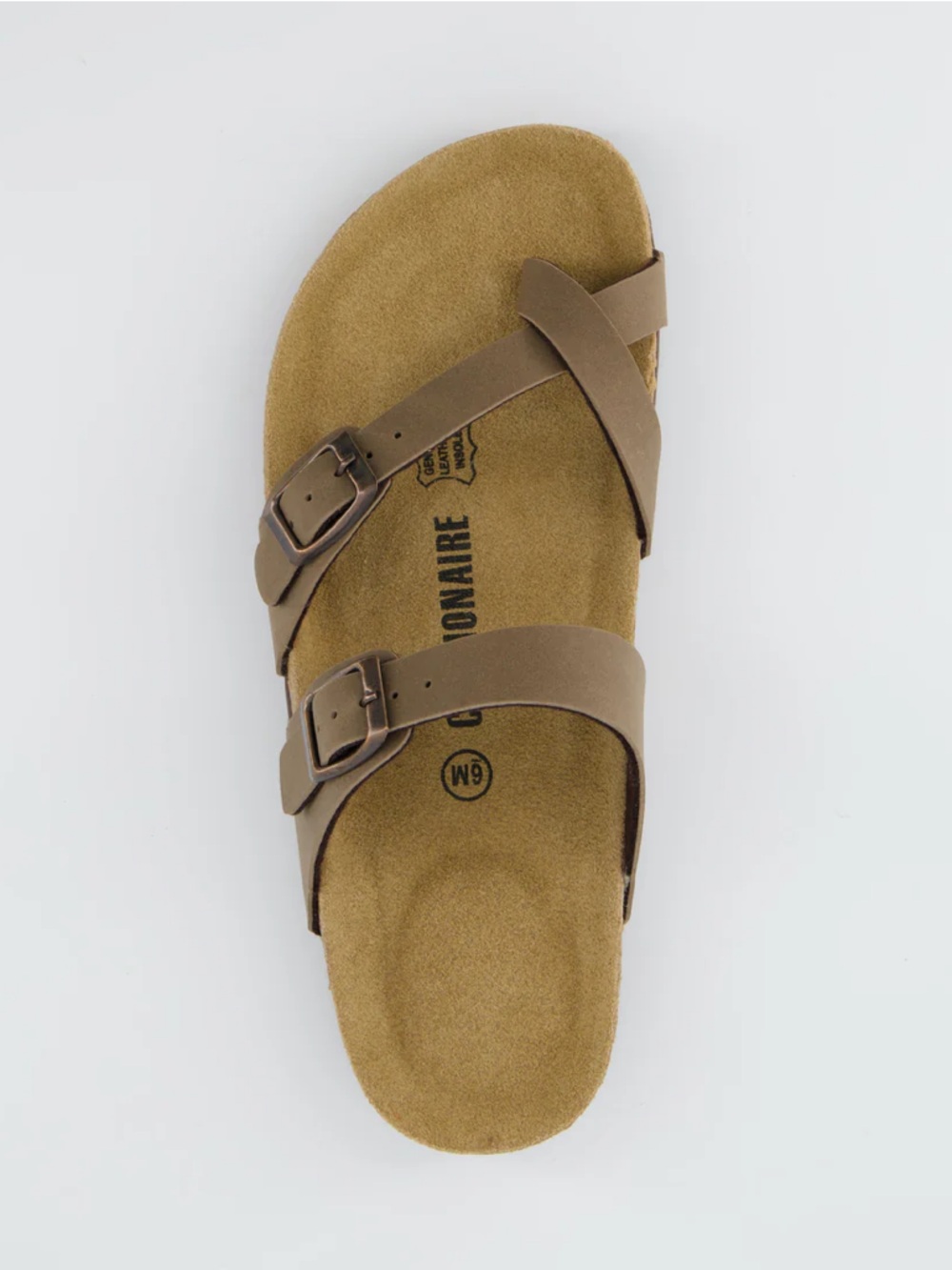 MAKE AN OFFER - CUSHIONAIRE Luna Double-Buckle Toe Loop Slide Sandal
